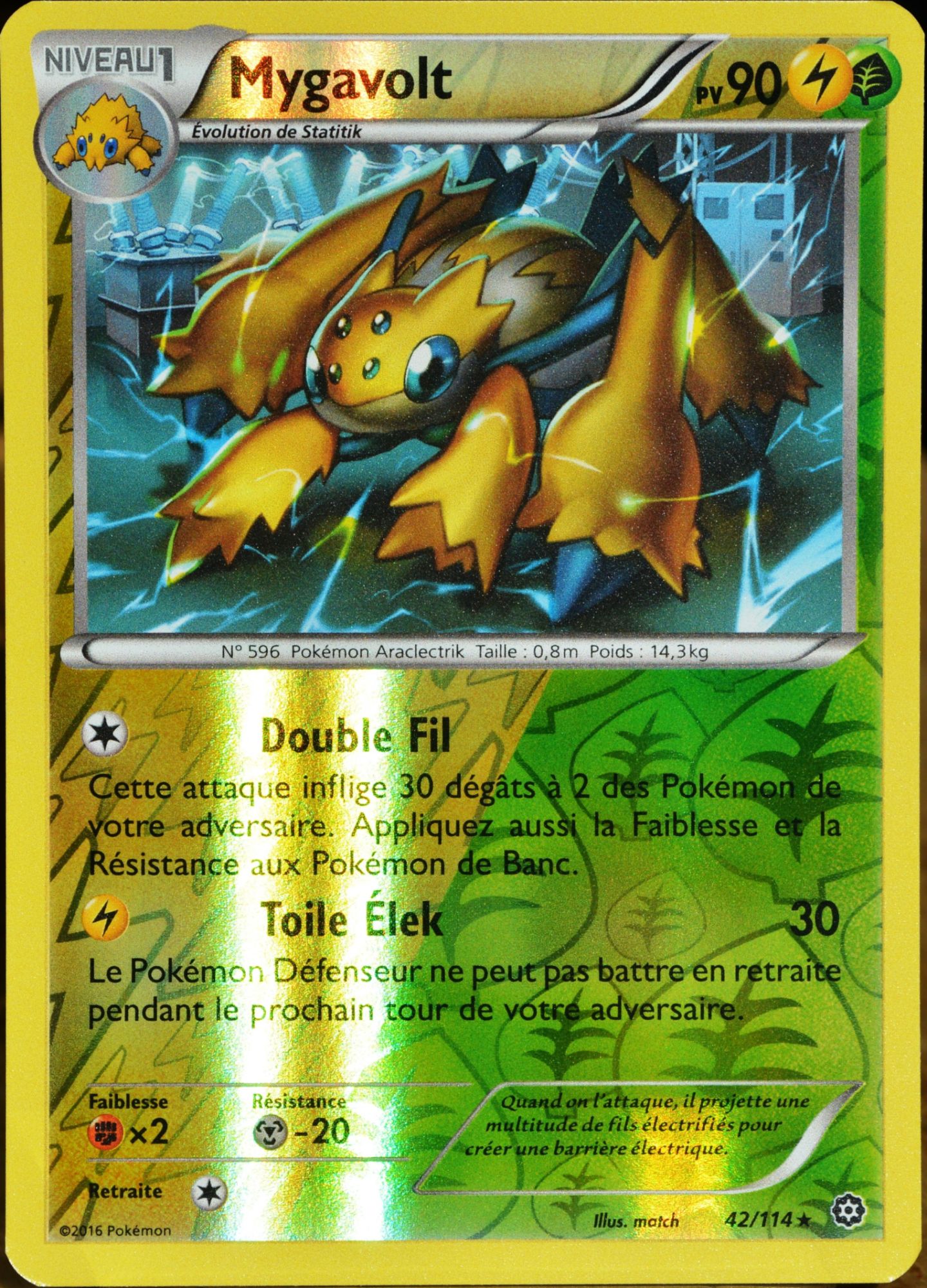 Carte Pokémon 42 114 Mygavolt 90 Pv Reverse Xy Offensive Vapeur Neuf Fr