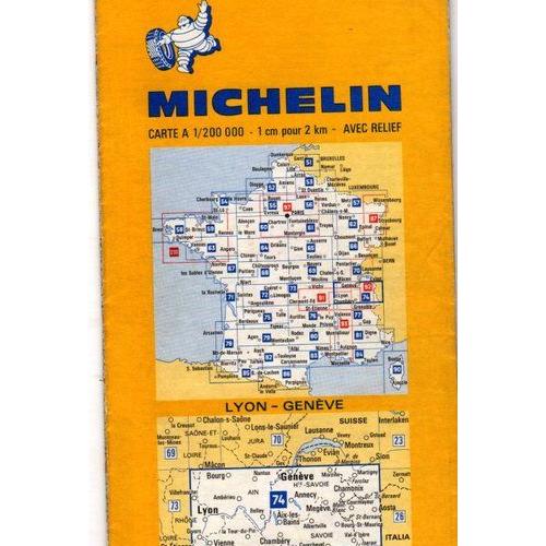 Carte michelin N74 Lyon Genève 1 200000ème 1978 Rakuten