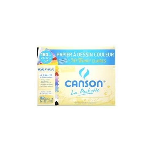 Canson Pochette Papier Dessin Mi Teintes Feuilles G