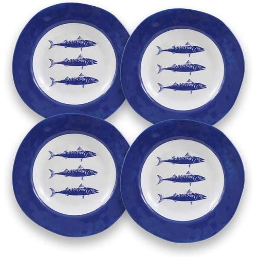 Antid/érapant Bleu Plastorex Assiette CreuseSur un toboggan M/élamine Blanche