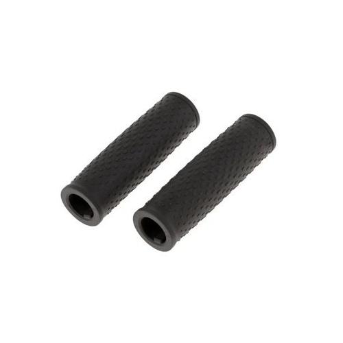 Poignee bmx noir//rouge bi-matiere l125mm avec collerette fabricant Newton