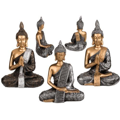 Le coin cadeaux Figurine Bouddha Thai Effet Or T/ête sur Genou