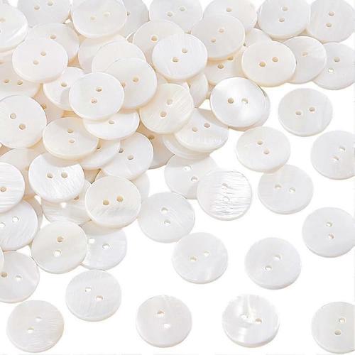 Ø 25 mm 16 pièces Rayher Boutons nacrés ronds - Vert pastel