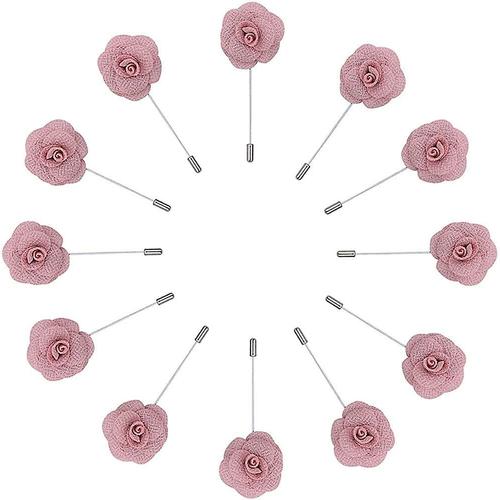 2pcs Broche Fleur Bourgeon Rose à La Boutonnière Revers Homme
