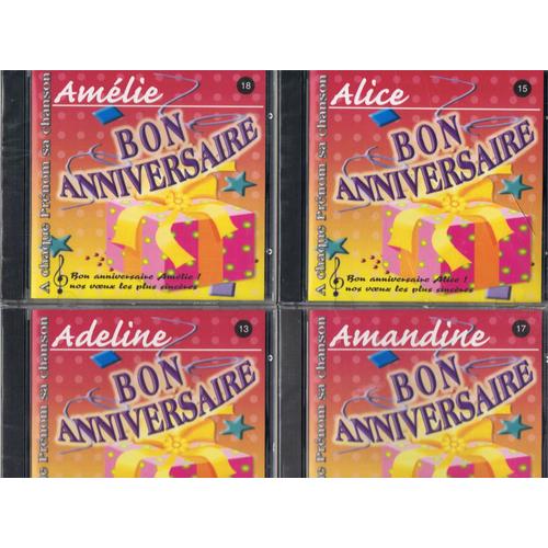 Achat Cd Prenom Bon Anniversaire Adeline Alice Amandine Ou Amelie Pas Cher Ou D Occasion Rakuten