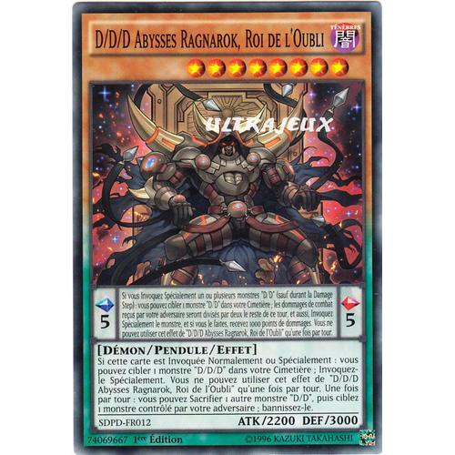 ROI DE L/'OUBLI OP04-FR010 OCCASION Carte Yu Gi Oh D//D//D ABYSSES RAGNAROK