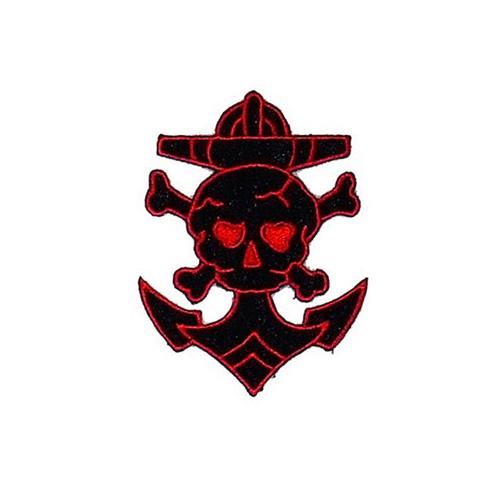 Patch ecusson brodé drapeau backpack ancre marine bâteau blason thermocollant