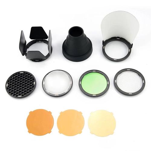 30 Filtres Couleur Kit avec Barndoor Réflecteur pour Type Speedlite Flash Cobra