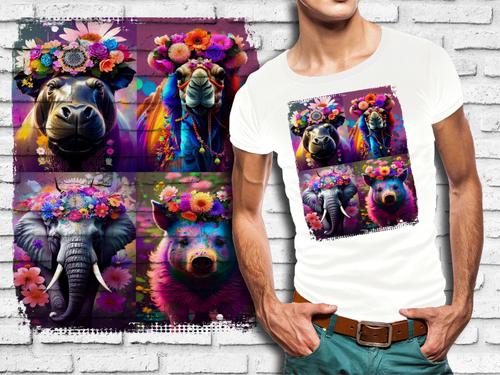 t shirt a fleur homme pas cher