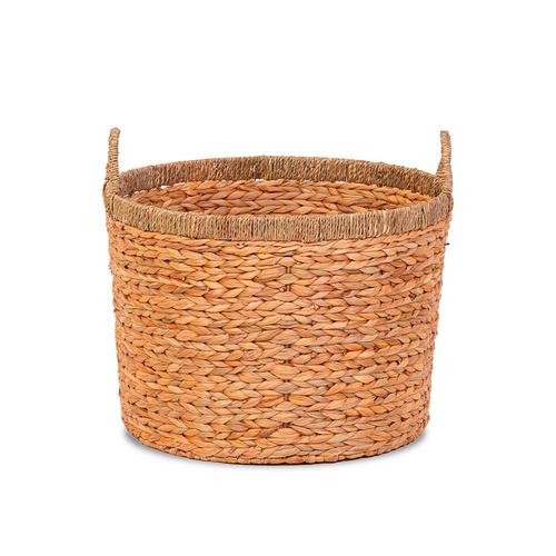 AubryGaspard Panier de course rond sahel en jacinthe
