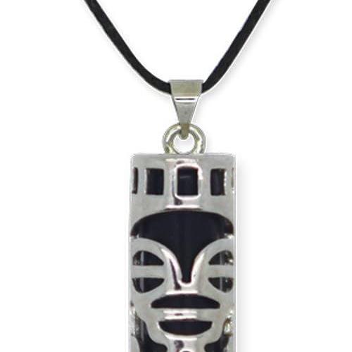 Pendentif Tiki Polyn/ésien Plaqu/é Or et imitation Turquoise Neuf