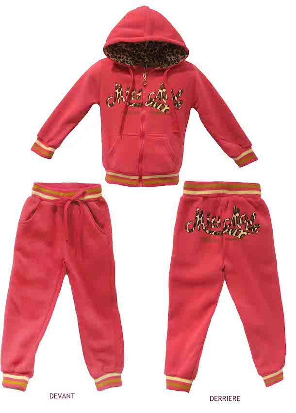 Ensemble Jogging Survêtement Garçon Sweat Zipé Capuche Poches Molletonné 2 a 12