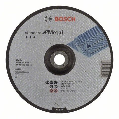 Disque à tronçonner BOSCH à moyeu déporté Standard Pour le Métal 230X3 MM - 2608603162