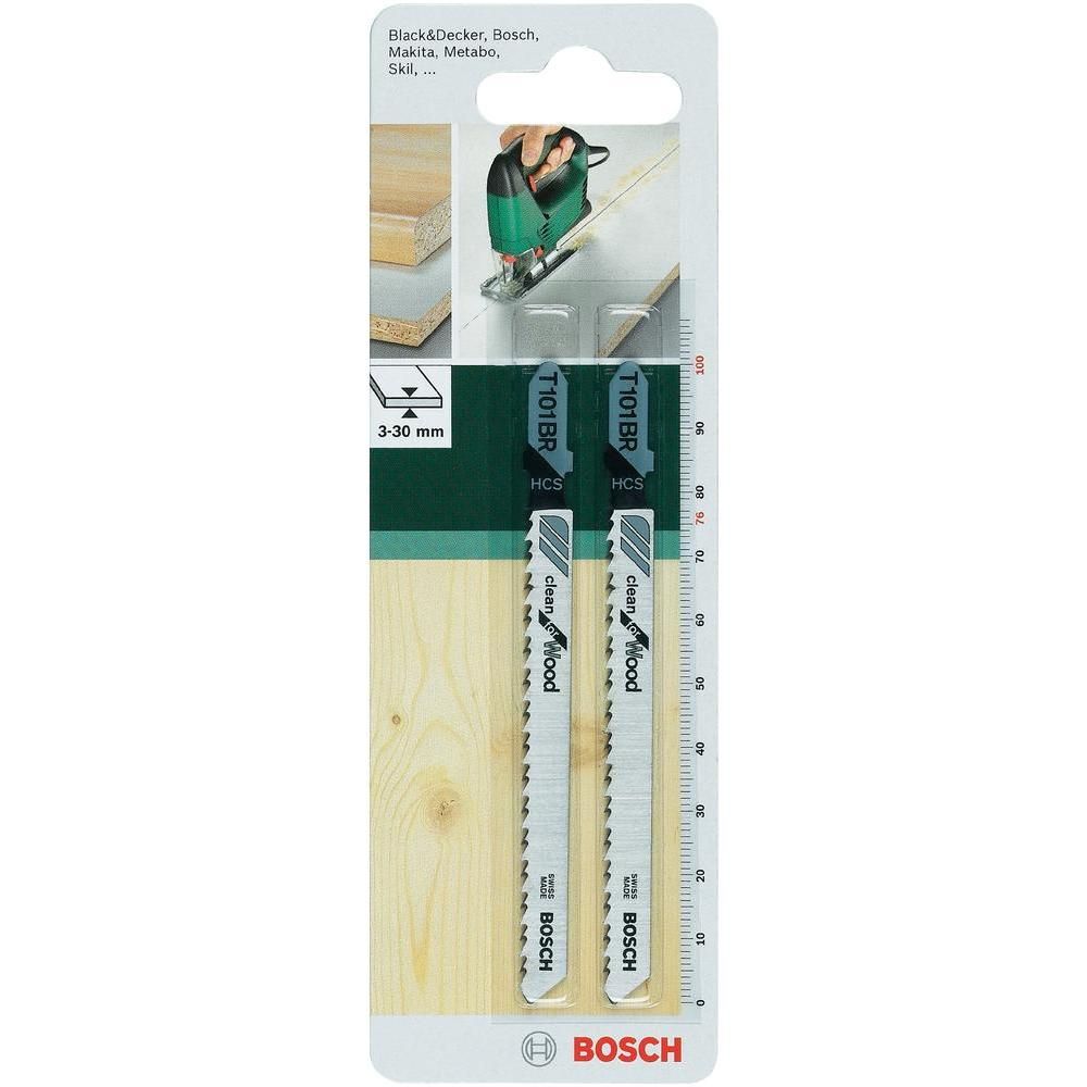 Lames de scie sauteuse Bosch T101BR HCS 76 mm Jeu de 2 - vue 2