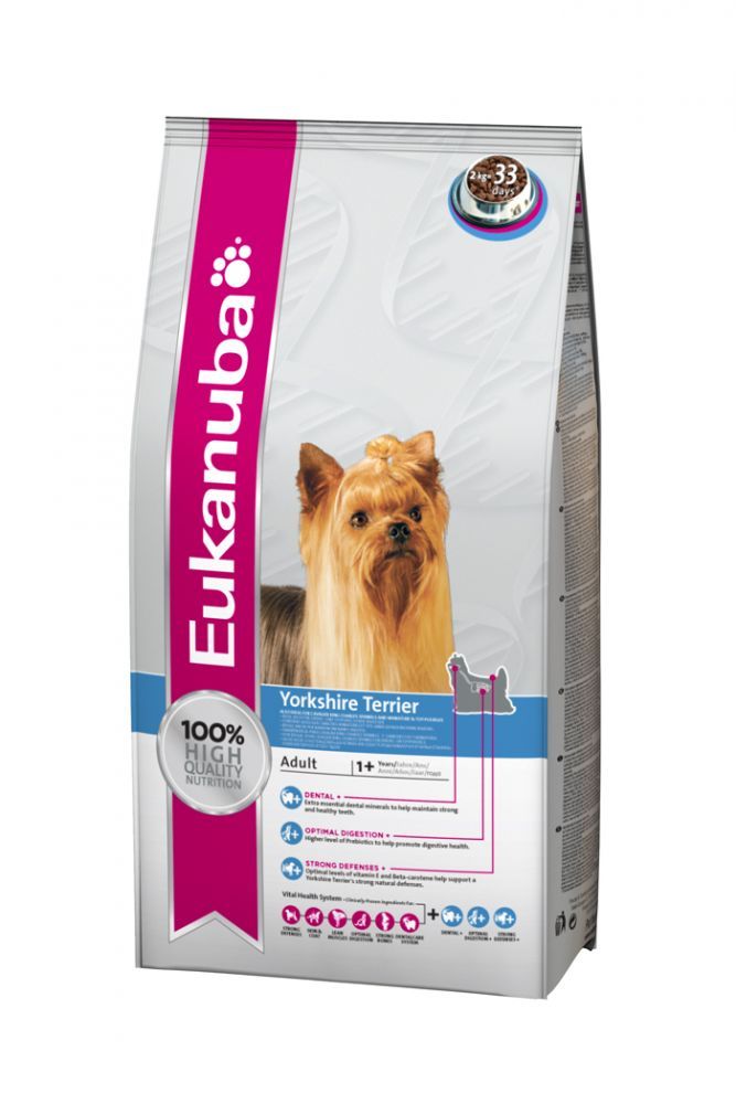 Comparer les prix de Croquettes eukanuba adulte yorkshire sac (dluo 6 mois)