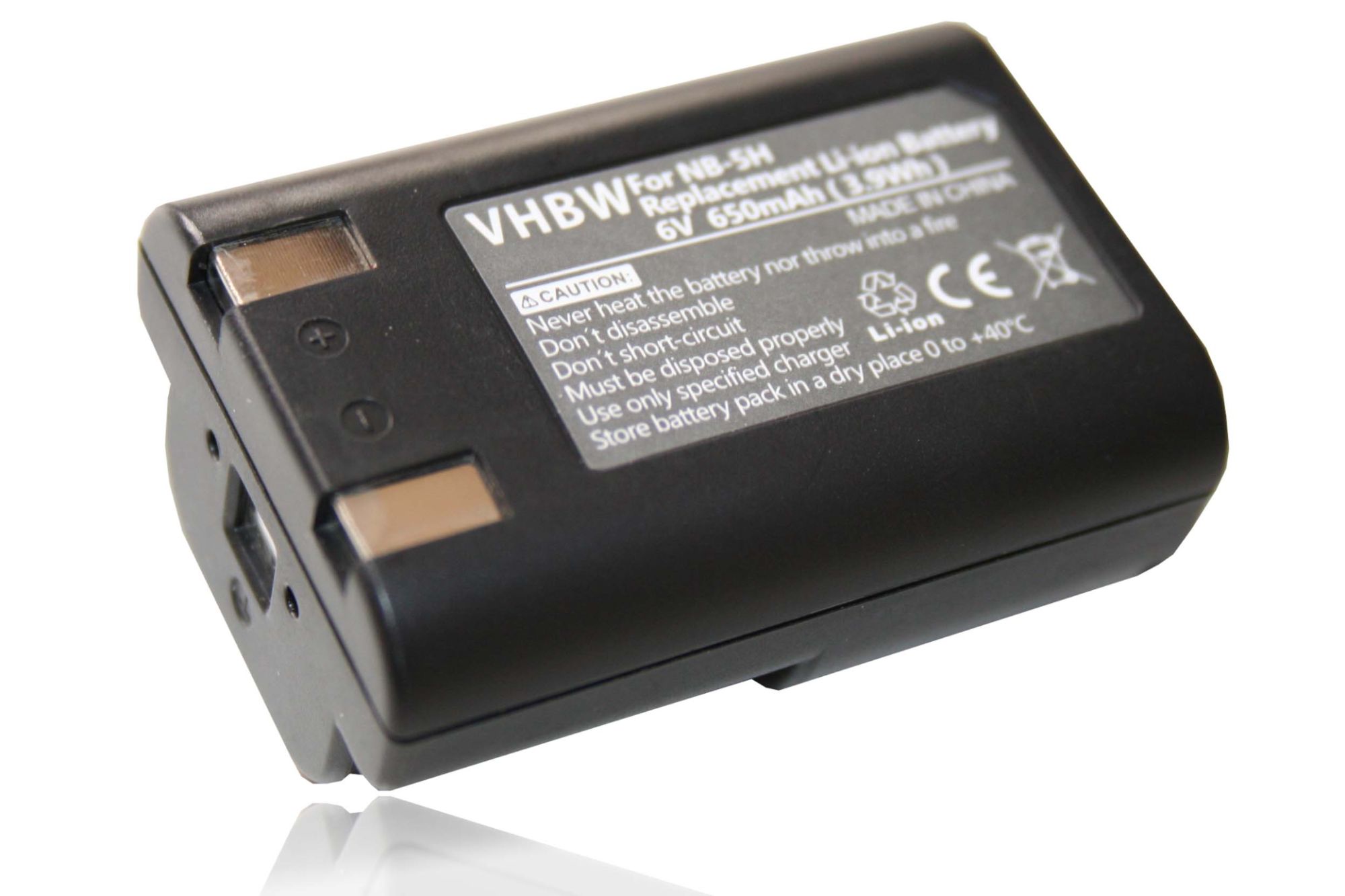 vhbw Batterie 650mAh (6V) compatible pour Canon Powershot A5 (zoom), A50, D350, S10, S20, A 50, D 350, S 10 20 remplace NB-5H, NB5H.