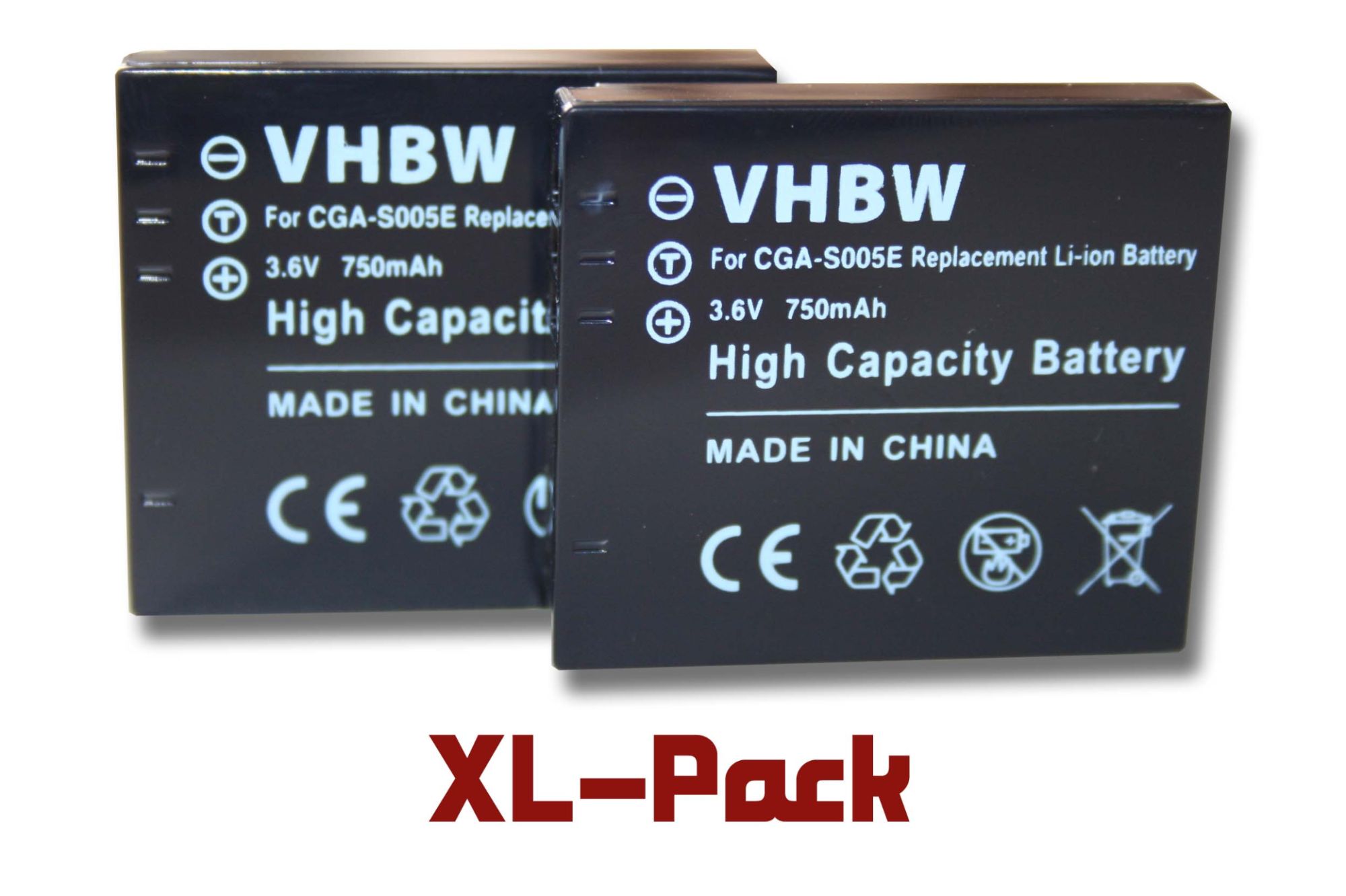 vhbw set de 2 batteries 750mAh pour appareil photo Leica D-Lux 2, D-Lux 3, C-Lux 1, FUJIFILM: FinePix F20, F40fd, F45fd, F47fd