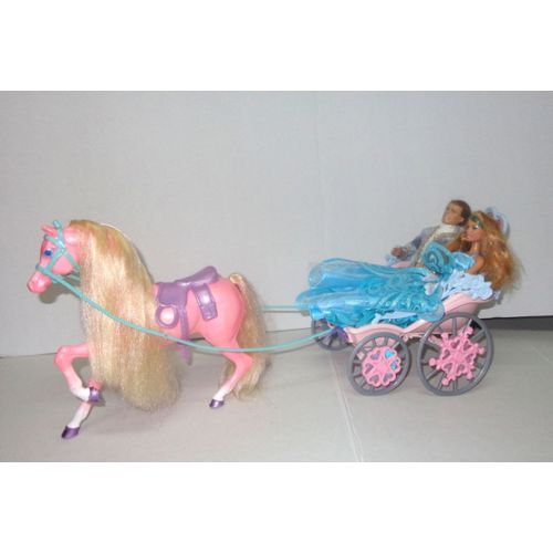 carrosse cheval barbie