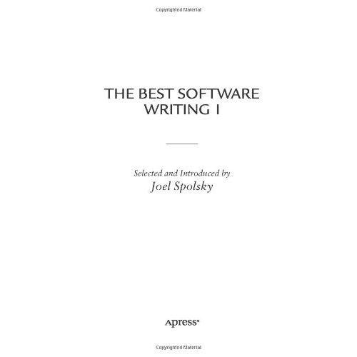 The Best Software Writing I: Selected And Introduced By Joel Spolsky Ps2