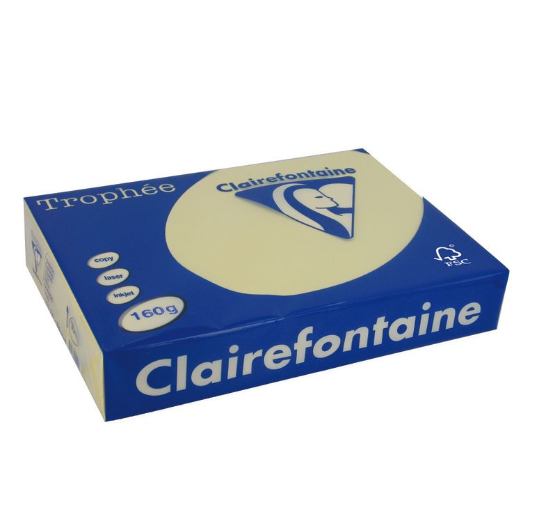Clairefontaine Lot de 5 Ramettes 250 Feuilles Papier A4 210x297 mm Certifié FSC CHAMOIS - vue 2
