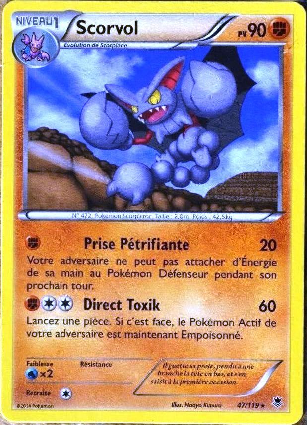 Carte Pokémon 47/119 Scorvol 90 Pv Rare Xy04 Vigueur Spectrale Neuf Fr