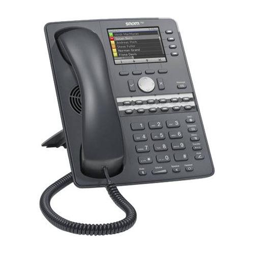 Snom 760 - Tã©Lã©Phone Voip - à 5 Voies Capacitã© D'Appel - Sip, Rtcp, Srtp - Gris Anthracite