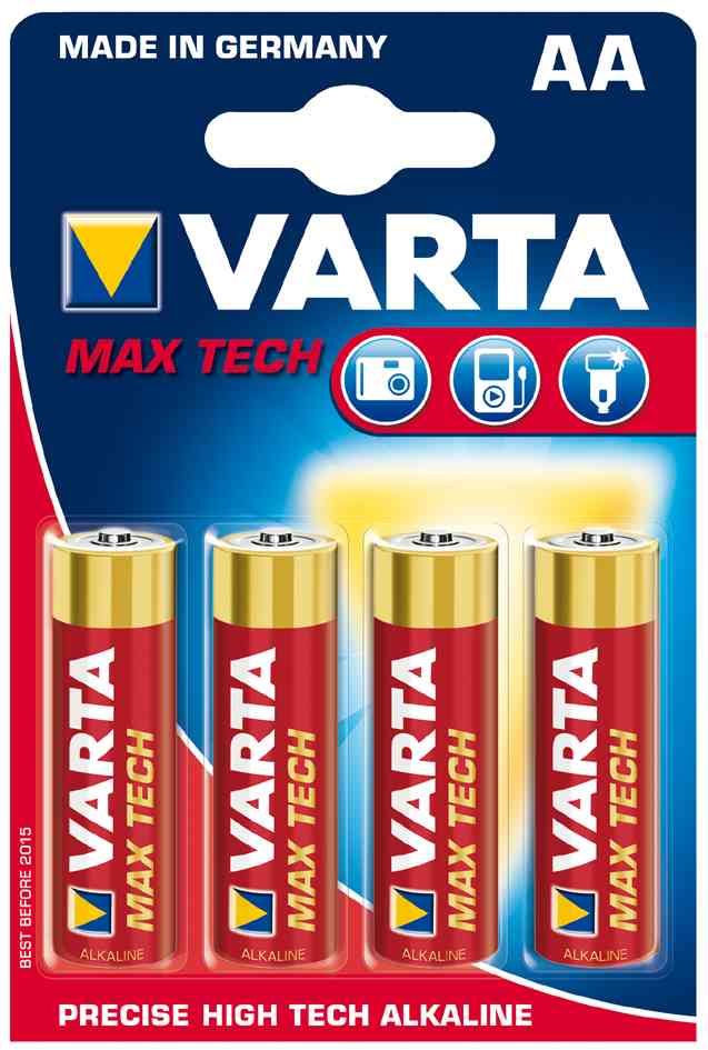 VARTA Lot de 10 Blisters de 4 piles Alcalines Maxi Tech Mignon AALR6 1 5 volts - vue 3