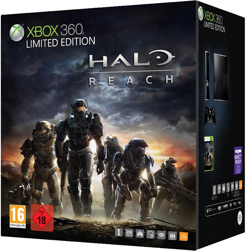 Console Pack Xbox 360 250 Go + Halo Reach