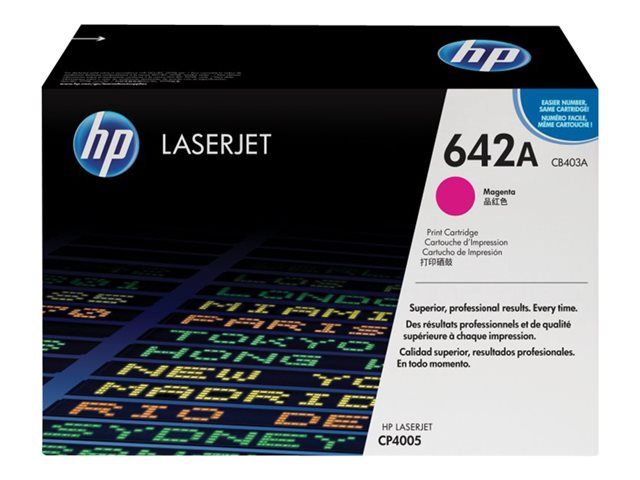 HP 642A - Magenta - originale - LaserJet - cartouche de toner ( CB403A ) - pour Color LaserJet CP4005dn, CP4005n