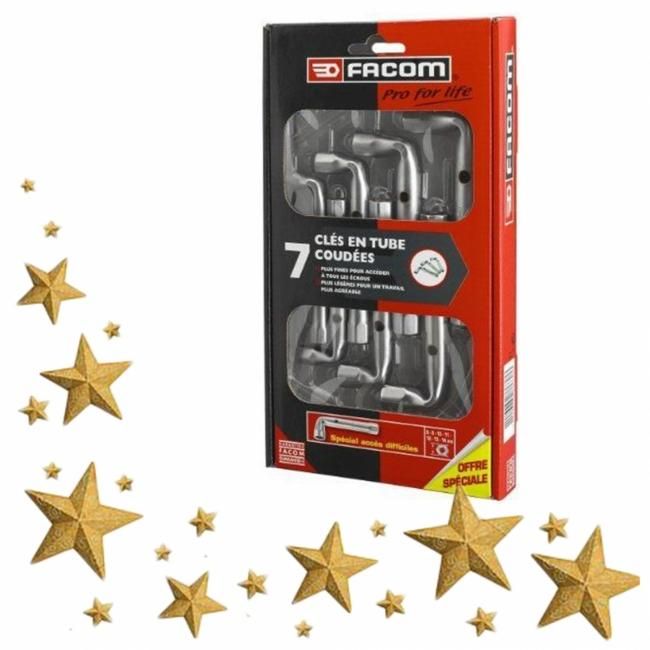 Clés à pipe en acier Facom 7 pièces - vue 2