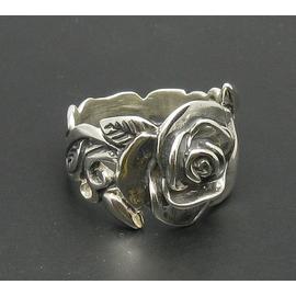 R000217 Bague En Argent Massif 925 Fleur Rose Empress