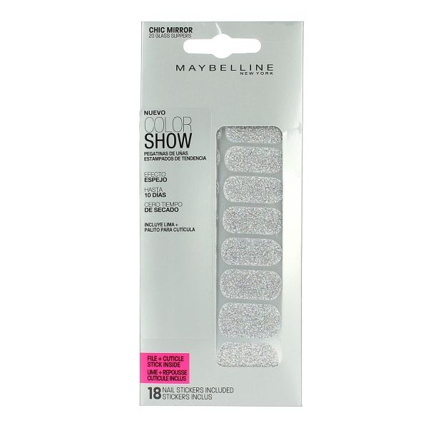 Faux Ongles Sticker Color Show Gemey Maybelline 20 Glass Slippers