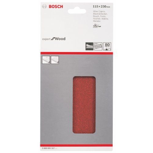 Bosch 2608605317 Feuilles abrasives 115 x 230 mm P80 - vue 2