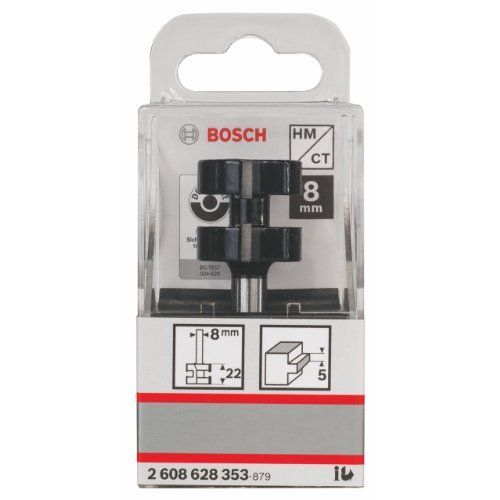 Fraise à bouveter deux tranchants au carbure Ø 8 58mm BOSCH 2608628353