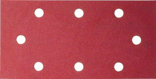Feuille abrasive 93x185 mm G80 bois 8 trous velcro B&D 10 pièces