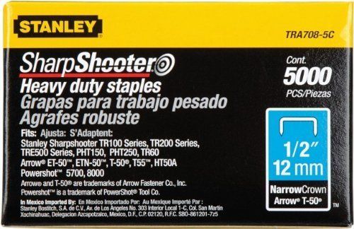 Agrafes 10 mm STANLEY 1 TRA706 5T Acier Boîte de 5000 Usage papier - vue 2