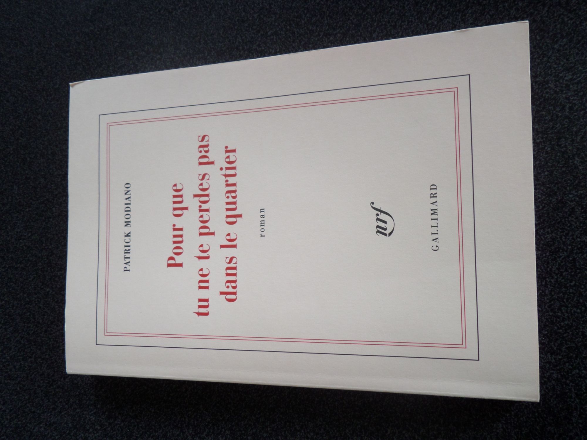 POUR QUE TU NE TE PERDES PAS DANS LE QUARTIER