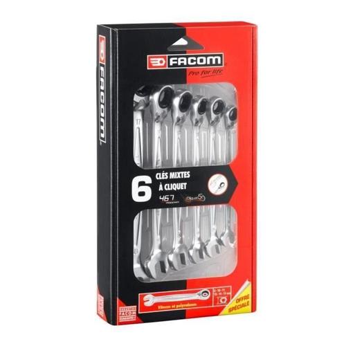 Clés Et Douilles Facom Facom Jeu De 6 Clés Mixtes A Cliquet