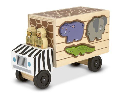 Melissa & Doug 15180 Jeu De Société Educatif Sauvetage D'animaux Camion De Tri Par Formes