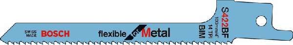 Lot de 2 lames de scie sabre Flexible for Metal 100x16x0 9 mm BOSCH 2608656268