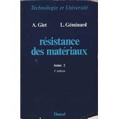 Résistance Des Matériaux Tome 2 5ème édition - 