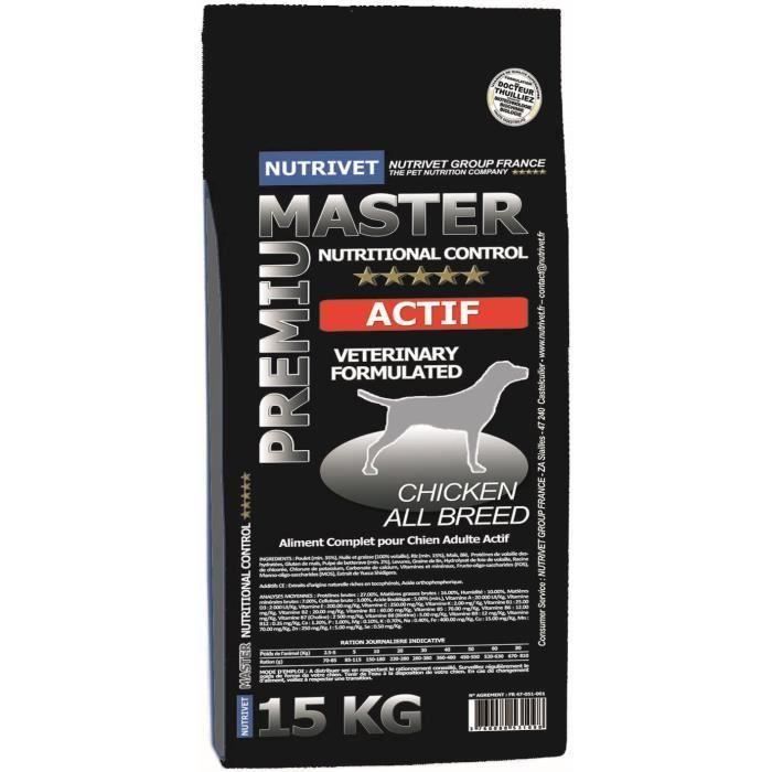 Master Premium Croquettes Chien Master Actif 15 Kg