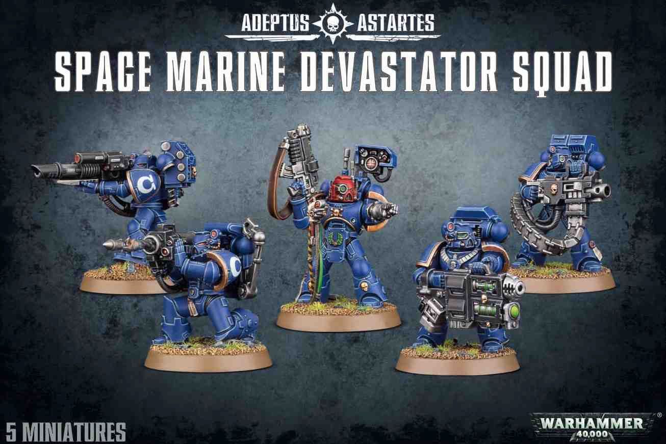 Warhammer 40,000 ( 40k ) - Space Marine Devastator Squad (48-15)