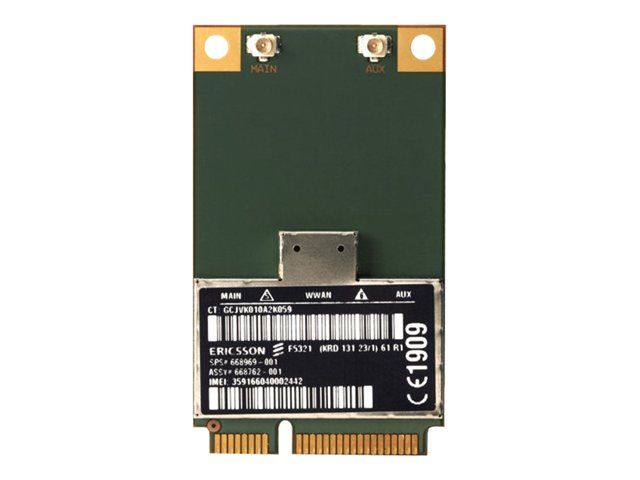 HP hs2350 - Modem cellulaire sans fil - 3G - PCIe Mini Card - 21 Mbits/s - pour EliteBook Folio 9470; Portable 2170, 2570, 4340, 4440, 4540, 64XX, 6570, 8470, 8570, 8770