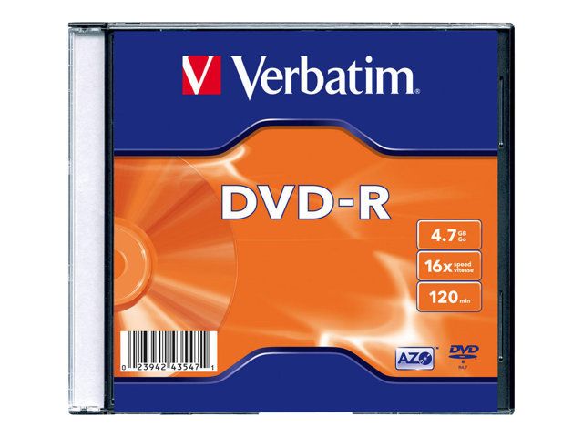 Verbatim DVD R 4.7 Go 16x boîtier CD étroit - vue 5
