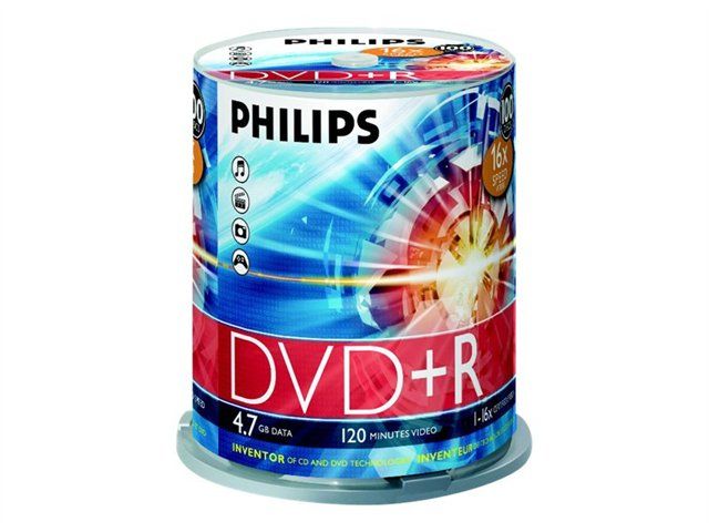 Philips DR4S6B00F 100 x DVD+R 4.7 Go 120 minutes 16x spindle