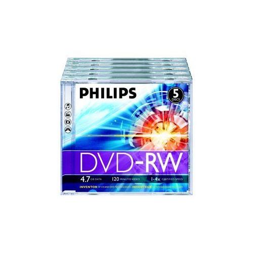 Philips Dvd-Rw 4,7 Go X 5