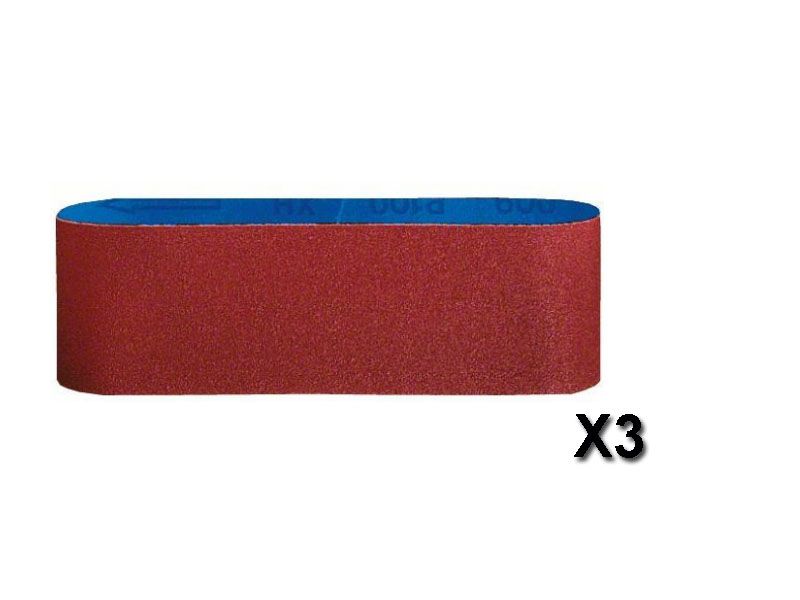 Lot de 3 Bandes abrasives Best for Wood 65x410mm Gr 60 80 100 BOSCH 2608606023 - vue 2