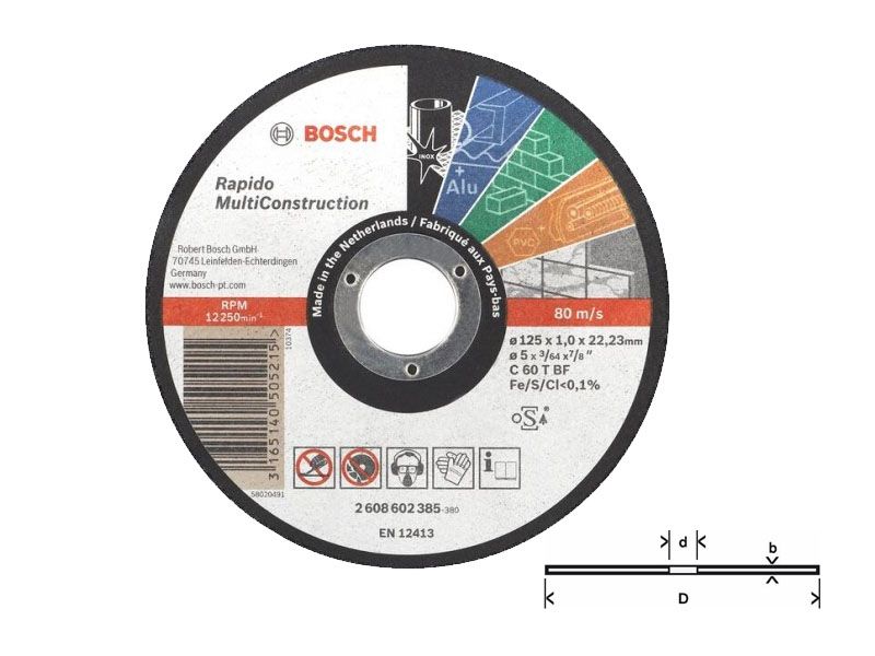 Bosch Disque à tronçonner Rapido 125 mm - vue 3