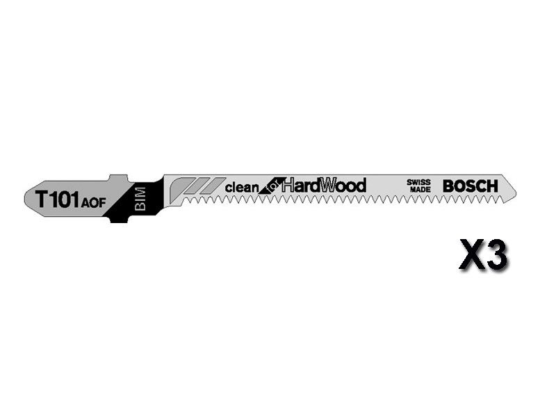 Lame de scie sauteuse T 101 AOF Clean for Hard Wood 3pc